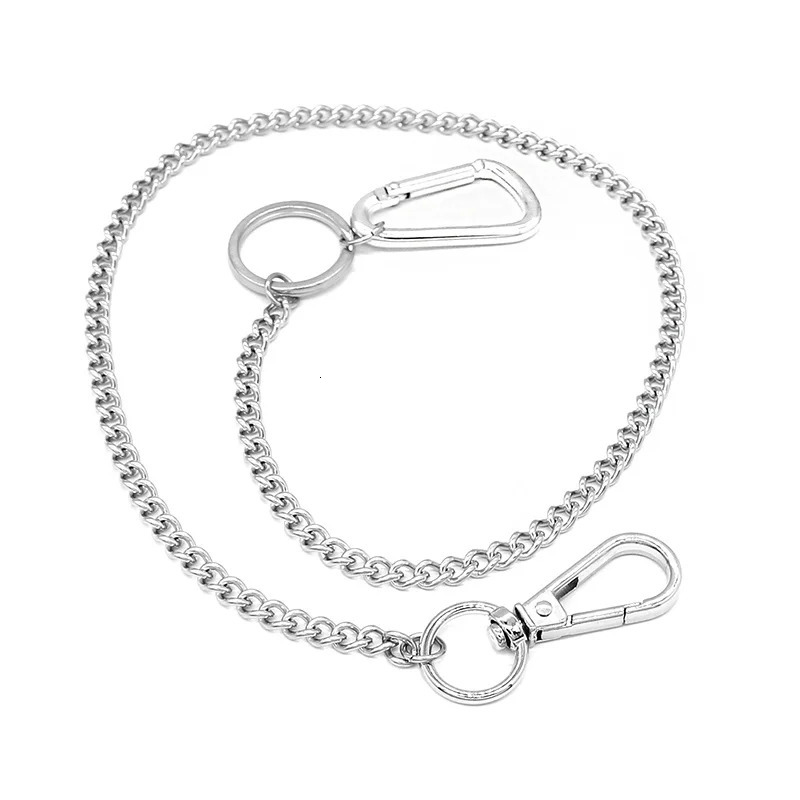 Stainless Steel long 45cm Punk Hip-hop Trendy Belt Waist Chain Male Pants Chain Men Jeans Punk gift Metal Trousers Keychain 250722