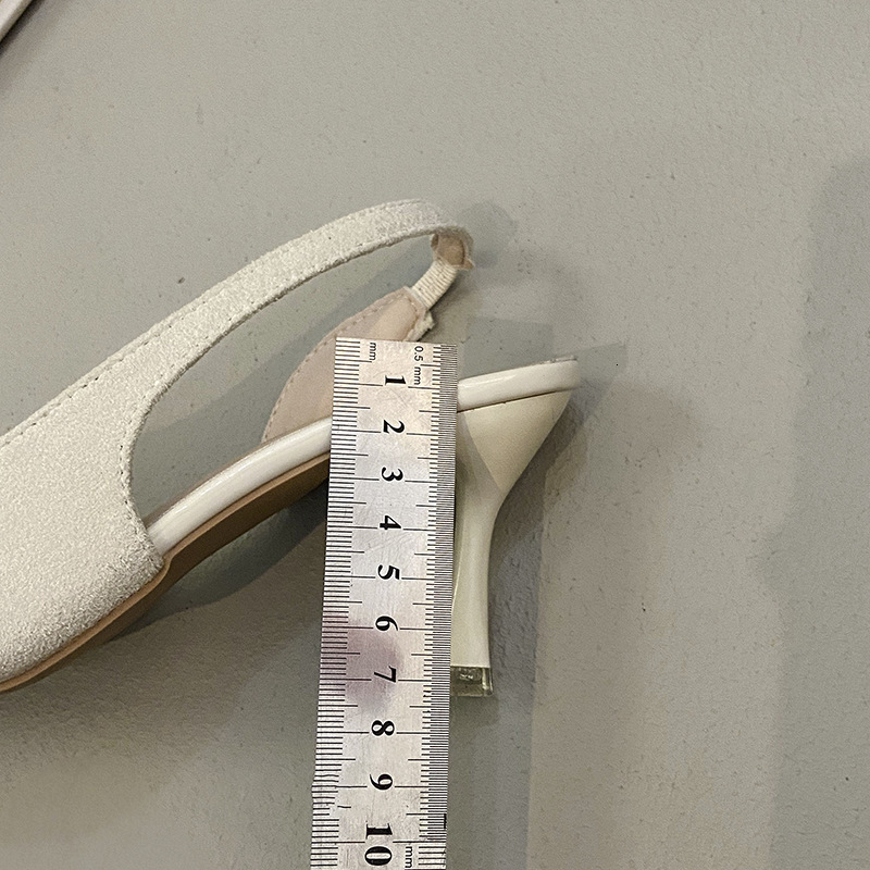 Ddmysports French Style Niche Pointed Toe Sandals Fairy Spring Summer New Evening Shallow Mouth Dress Shoes Outdoor Shoes