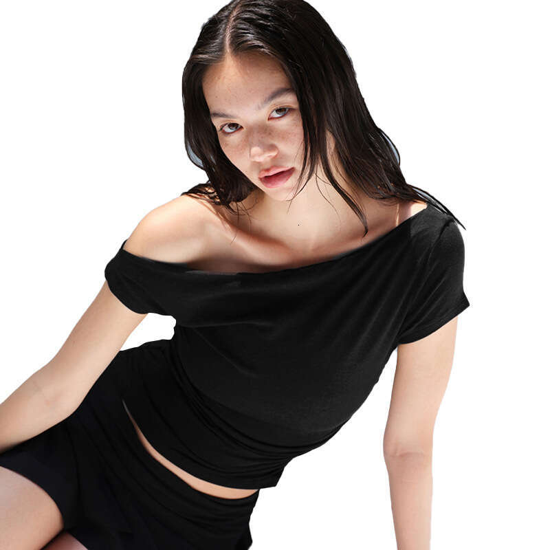 Ytp294 Women's Summer New Solid Color Sleeveless Asymmetrical Off-Shoulder Sexy Top B5