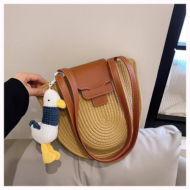 Luxury Brand Designer Bag Zuosaosjia French Retro Summer Women's Half Round Underarm Single Shoulder Crossbody Bag Versatile Beach Vacation Beach