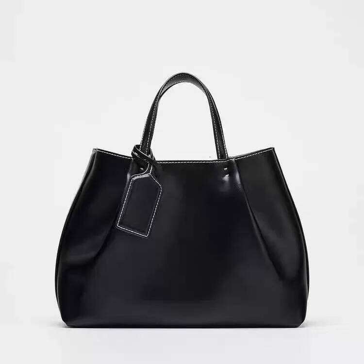 Fashionable High-Capacity Soft Leather Backpack, Portable Minimalist Commuting Bag, Single Shoulder Shopping Bag 2025 New