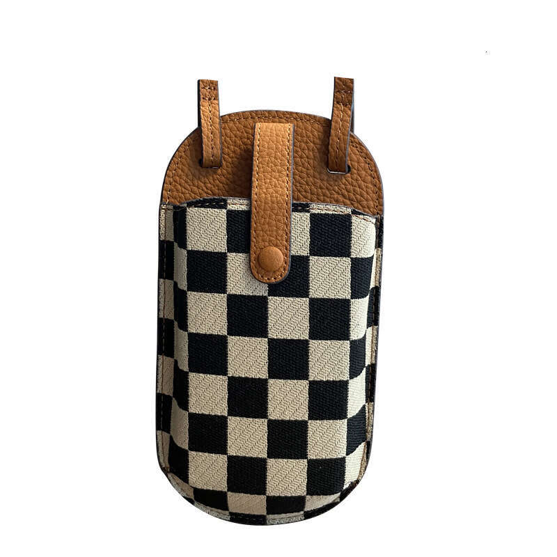 Mobile Phone Bag for Women, Crossbody Super Popular Mini Bag New Fashion Canvas Versatile Lightweight Genuine Leather