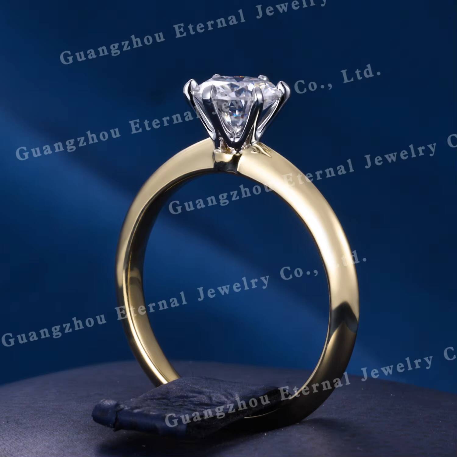 Customized Handmade S925 Silver 10K 14K 18K Solid Gold Two Tone 0.5ct 1ct 2ct D VVS Moissanite Lab Diamond Wedding Rings