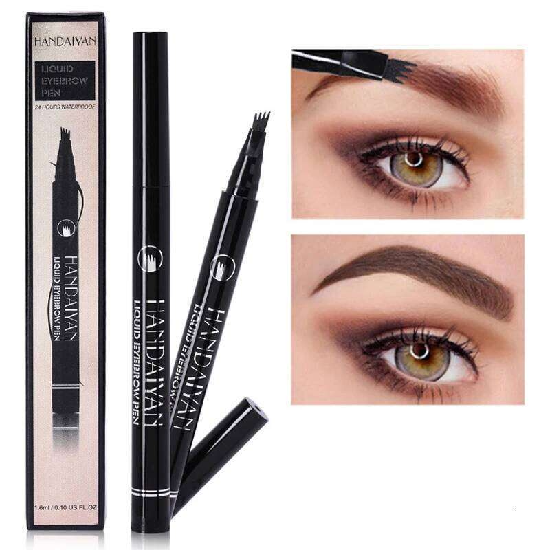 Liquid Eyebrow 4 Fork Microblading Pencil 3D Tattoo Sense Super Durable Crayon Waterproof Long Lasting Brown Black X250723 X250723 X2