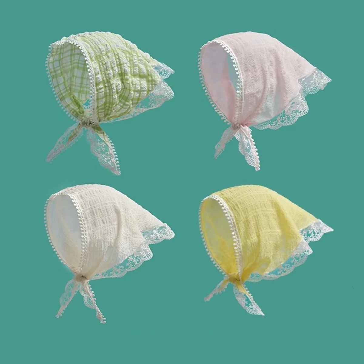 French Lace Triangle Hair Scarf Women Girls Spring Summer Korea Hair Band Sweet Scarf Kerchief Women Girl Headscarf Headdress 250723