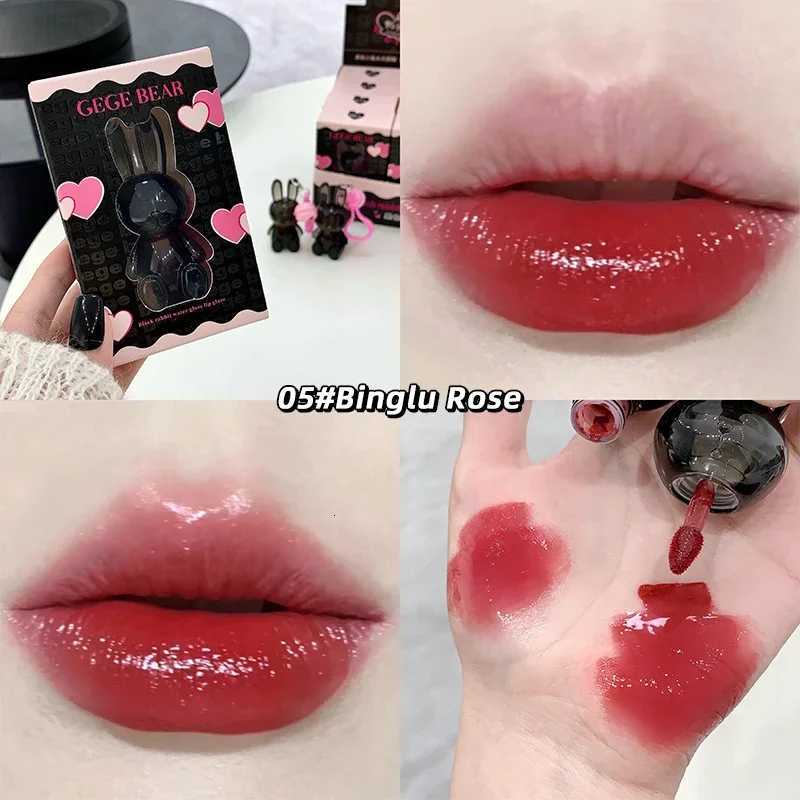Black Rabbit Water Gloss Lip Glaze Mirror Moisturizing Plump Lips Tinted Not Easy To Stick To The Cup Liquid Long-Lasting MakeupXJ250724