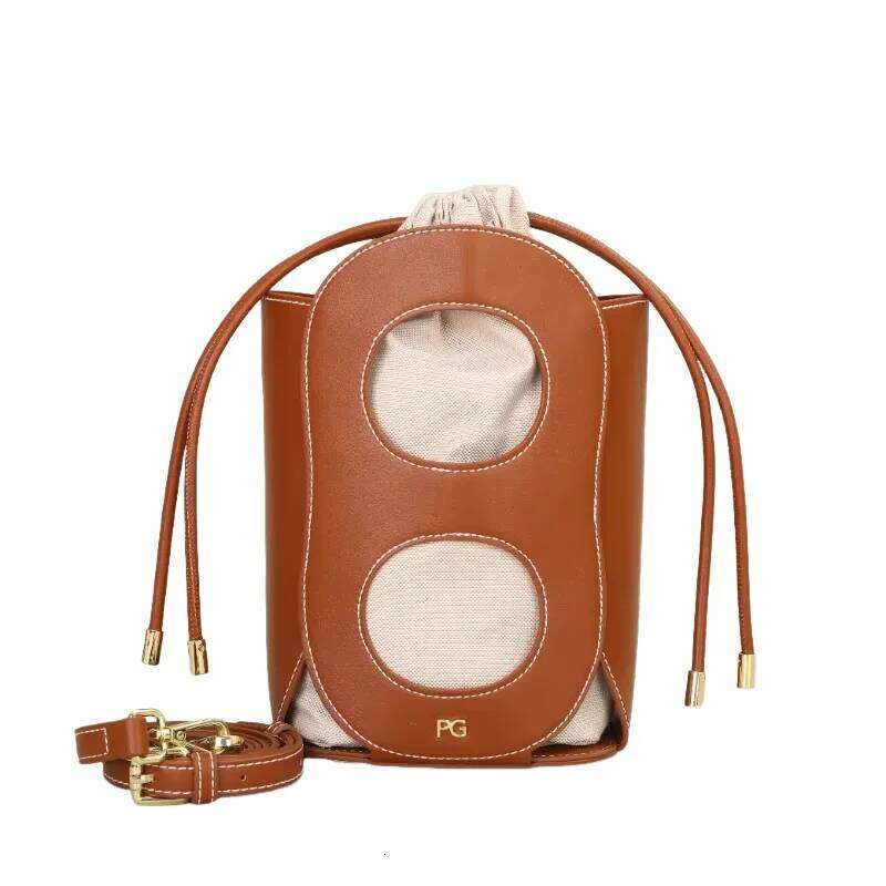 PG Women's Fashion Shoulder High Quality Crossbody Bag Brand 2024 New Trend Solid Color Cutout Tote
