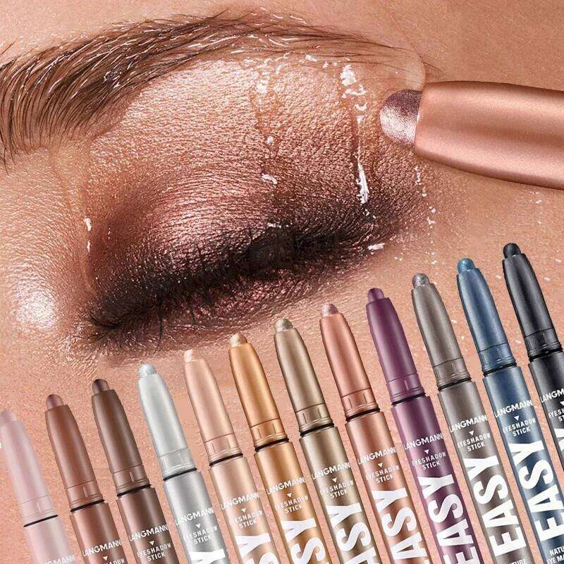 Monochrome Eye Shadow Stick Waterproof Lasting Highgloss Metallic Pearlescent Matte Eyeshadow Lying Silkworm Eyeliner Pen Makeup X250