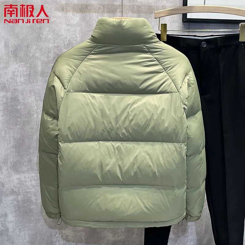 Antarctic Short Down Jacket Mens Padded Stand Collar Black Gold Fall-Winter 2025 New Couples Jacket X250725