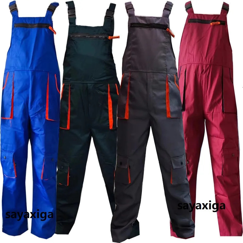 Work Overall Uniform Men Women Coverall Car Repairman Jumpsuit Workshop Mechanic Clothes Fly pockets Warehouse Rompers 250725
