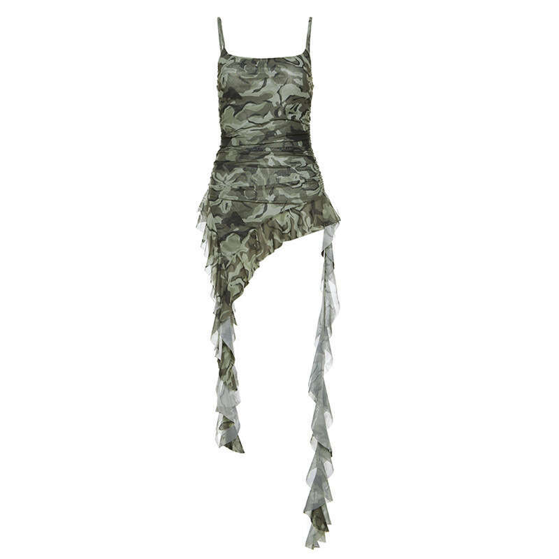 2024 Spring New Women's Solid Color Slim Fit Street Style Fashion Spaghetti Strap Backless Printed Top e6a