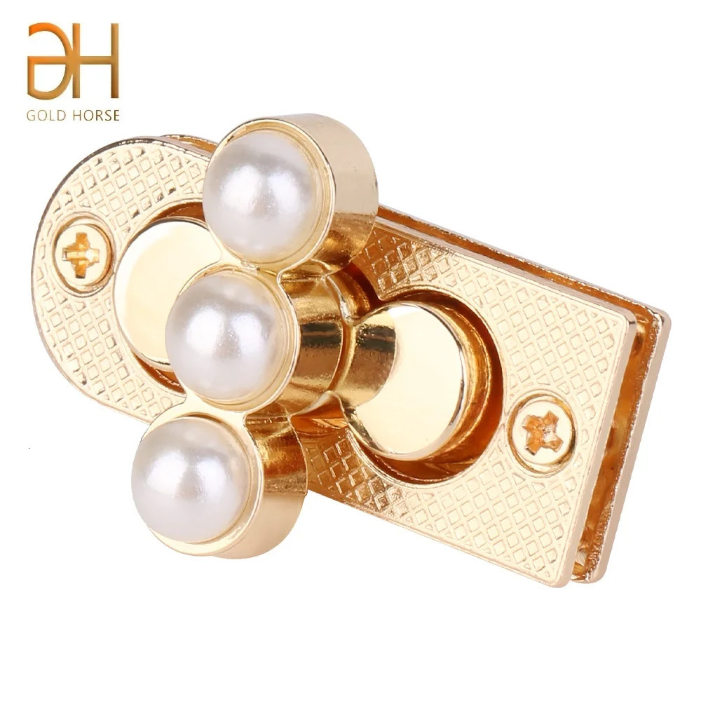 4.5CM Metal Pearl Turn Lock Twist Clasp for Women Bag Laggage Purse Leather Craft Closure DIY Hardware Accessories 250723