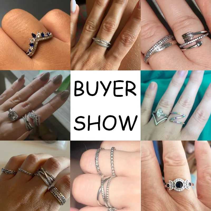 925 sterling silver ring female original wedding engagement gift stackable star moon heart-shaped wreath W250417