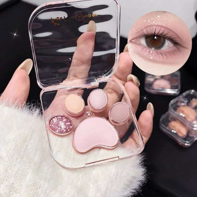 5 Colors Cat Claw Eyeshadow Long Lasting Glitter Rose Blush Shadows Cute Eye Makeup Palette Women Cosmetics X250723 X250724