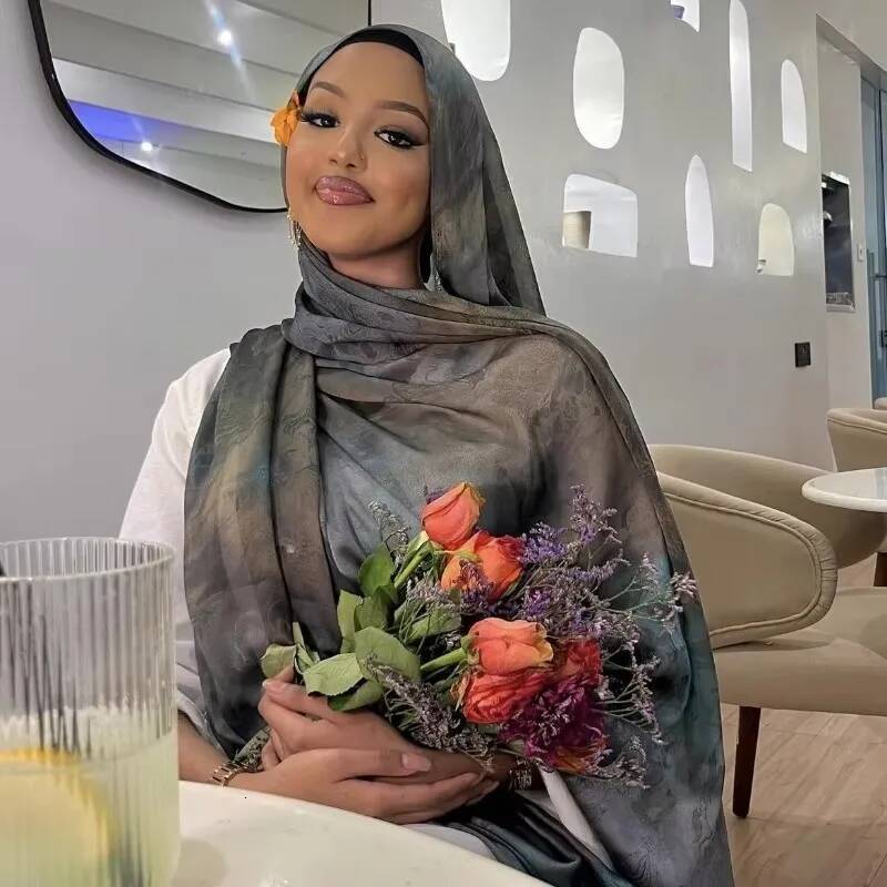 Lady Headscarf Printed Cotton Scarf Woman Muslim Hijab Shawls Rayon Viscose Turban Bandana Scarves ddmythur