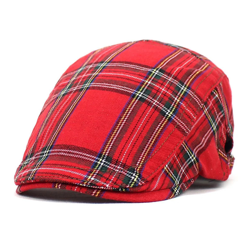 Unisex Plaid Vintage Beret Hats Men Women British Painters sboy Hat Spring Summer Hats ed Cap Casual Adjustable Caps 250723