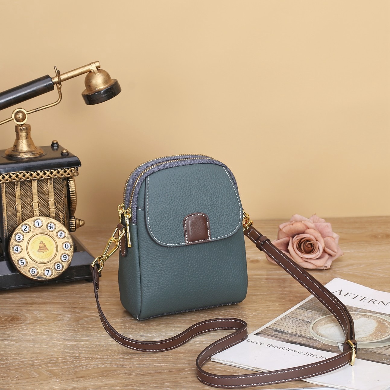 designer bag New Small Leather Crossbody Bag Single Shoulder Bag Fashionable Simple High-end Genuine Leather Women Bag Phone Bag