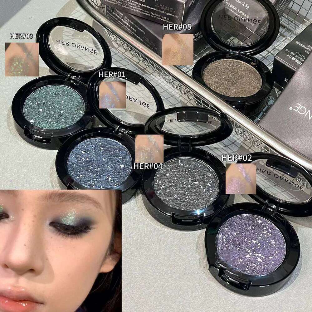 Wet Black Green Glitter Eyeshadow Palette Punk Smoky Metallic Eye Pigments Highlight Contour Face Brighten Cosmetics X250724