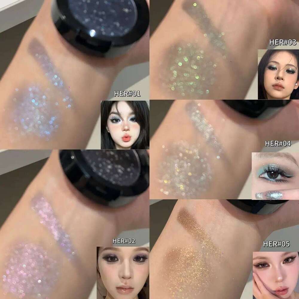 Wet Black Green Glitter Eyeshadow Palette Punk Smoky Metallic Eye Pigments Highlight Contour Face Brighten Cosmetics X250724