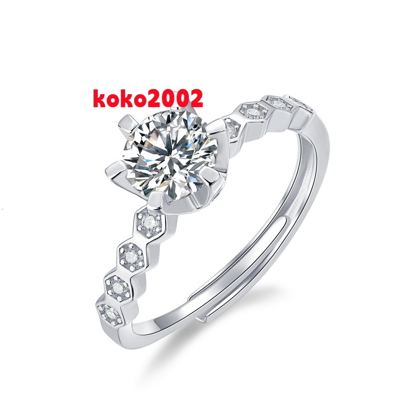 1ct Cut Moissanite Wedding Ring Six Claw Setting 925 Sterling Silver Engagement Band for Women Gift Idea