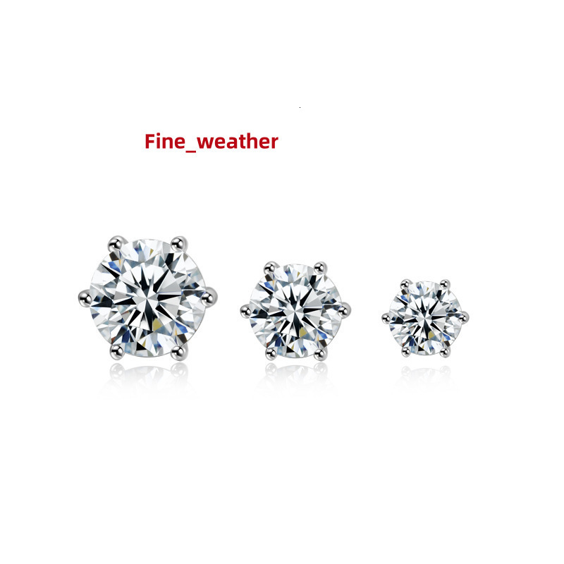 Wholesale Price Moissanite Diamond Stud Earrings White Gold Silver 925 D VVS Clarity for Pretty Girls