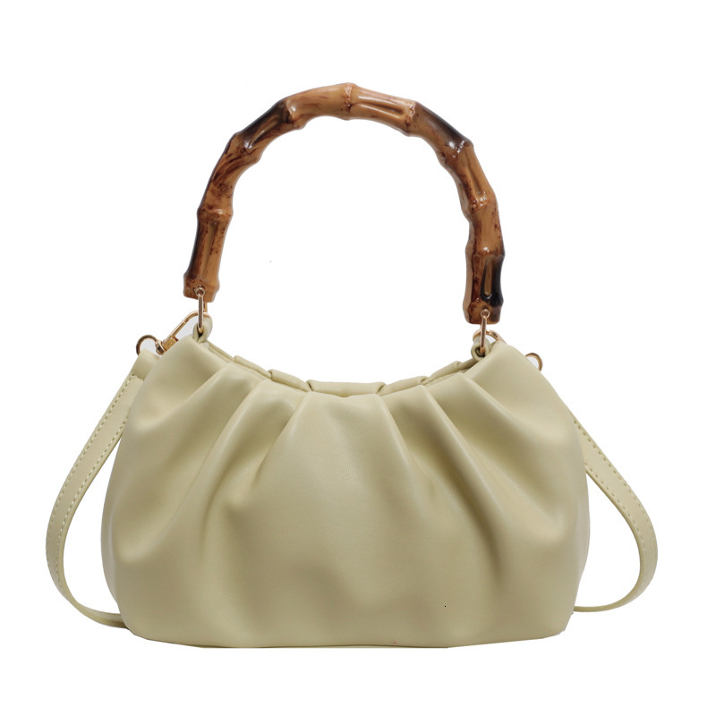 Luxury Brand Designer Bag 2025 Summer New Style Nanfeng Women's Bag Wrinkled Vintage Wooden Handheld Cloud Bag Elegant High-End Soft Shoulder Bag