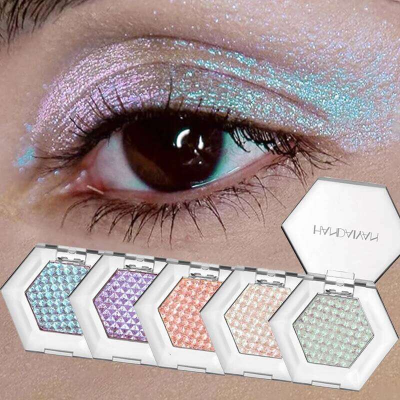 Chameleon Glitter Eyeshadow New 5 Colors Shimmer Highlighter ltichrome Long-lasting Eye Shadow Cosmetics Makeup for Women X250723 X25