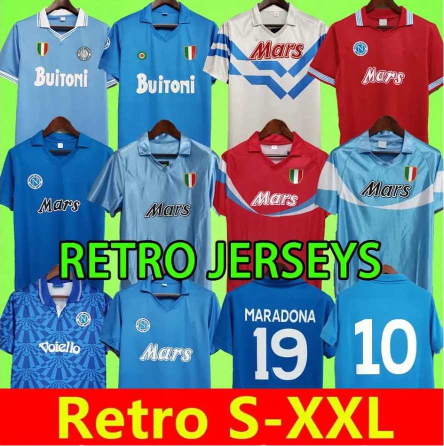86 Napoli 87 88 89 90 91 93 Retro Jerseys MARADONA Soccer Jersey 1986 1987 1988 1989 1990 1991 1993 Naples Football Shirts VINTAGE CLASSIC maillot de foot 888888