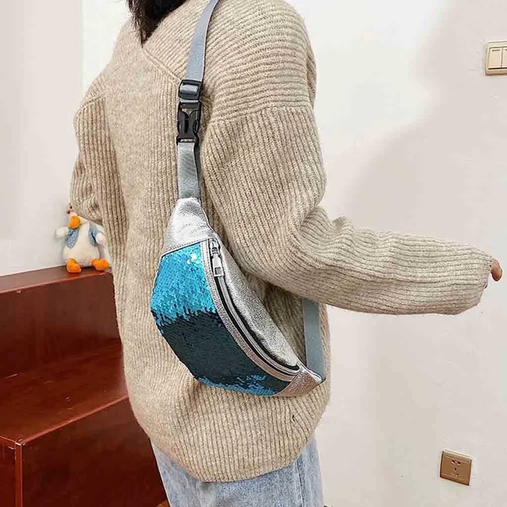 2024 Sequin Waist Bag New Fi Shoulder Crossbody Bag Ch Bag Fi Sequin Decorative Large Capacity Waist Pack Y250724