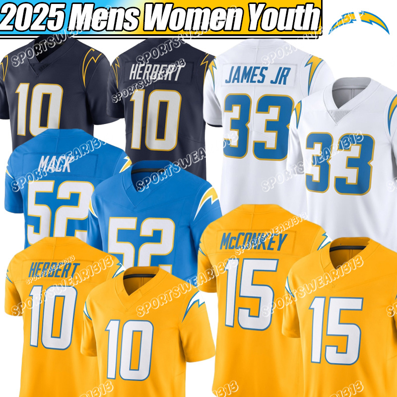 Los Angeles city ChargersS jersey Justin Herbert 15 Ladd McConkey Derwin James Joe Alt Joey Bosa LaDainian Tomlinson Khalil Mack Will Dissly Football Jerseys