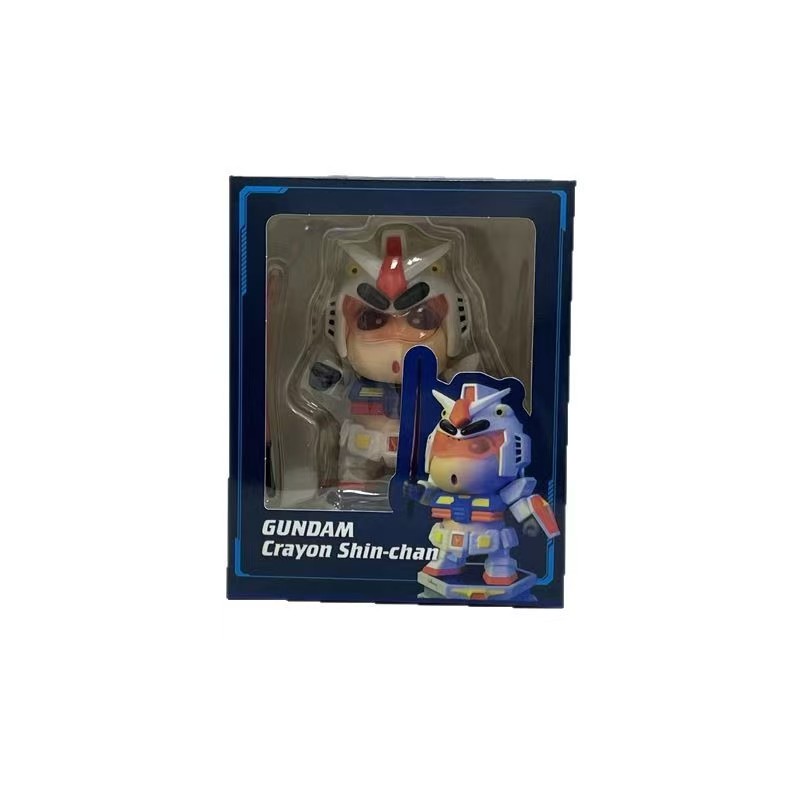 GK Crayon Shin-chan, base with light-up function, Gundam Shin-chan GD figure, car ornament, chassis doll model