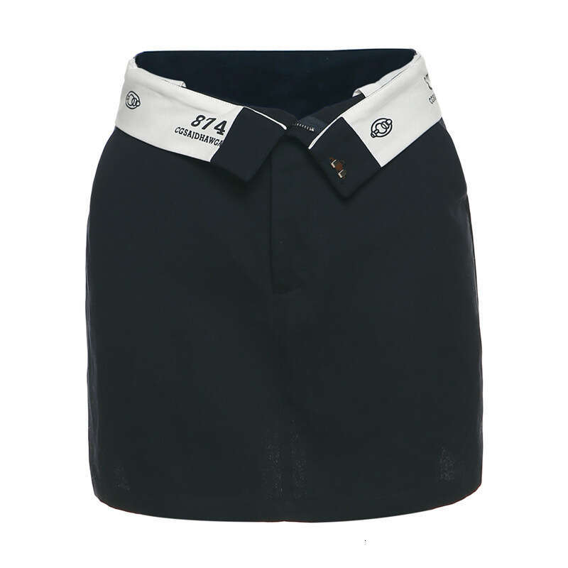 2023 Spring Summer New Women's Solid Color Slim Street Fashion High Waist Printed A-line Skirt 181