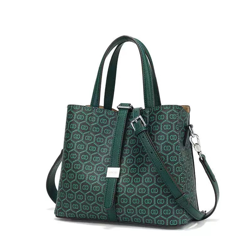 COCIO designer bag New peacock green handbag simple versatile large capacity bucket bag hot selling high-quality womens bag