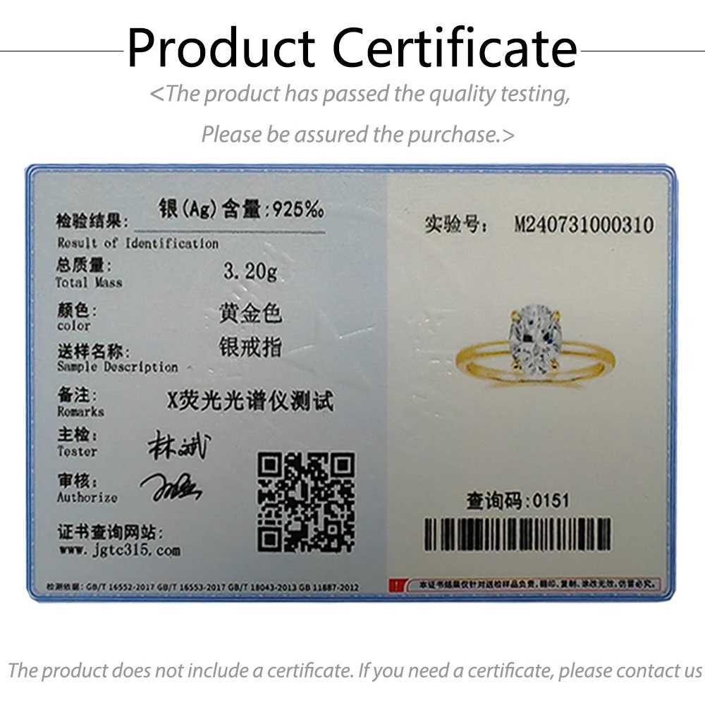 Trumium 3CT 925 sterling silver engagement ring oval cut card cube zirconia wedding promise ring exquisite jewelry for women W250417