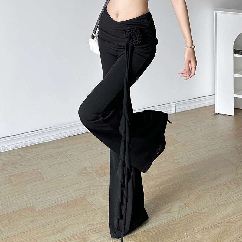 2024 Summer New Women's Fashion Sexy High Waist Hip-Hugging Straight Casual Pants 550