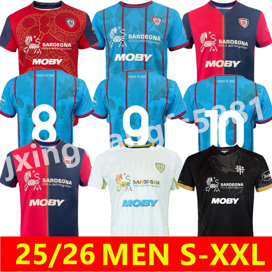 2025 2026 Cagliari Calcio OBERT Mens Soccer Jerseys Special 25 26 Edition NANDEZ VIOLA LAPADULA ZAPPA Home Away 3rd Football Shirt Short Sleeve Uniforms