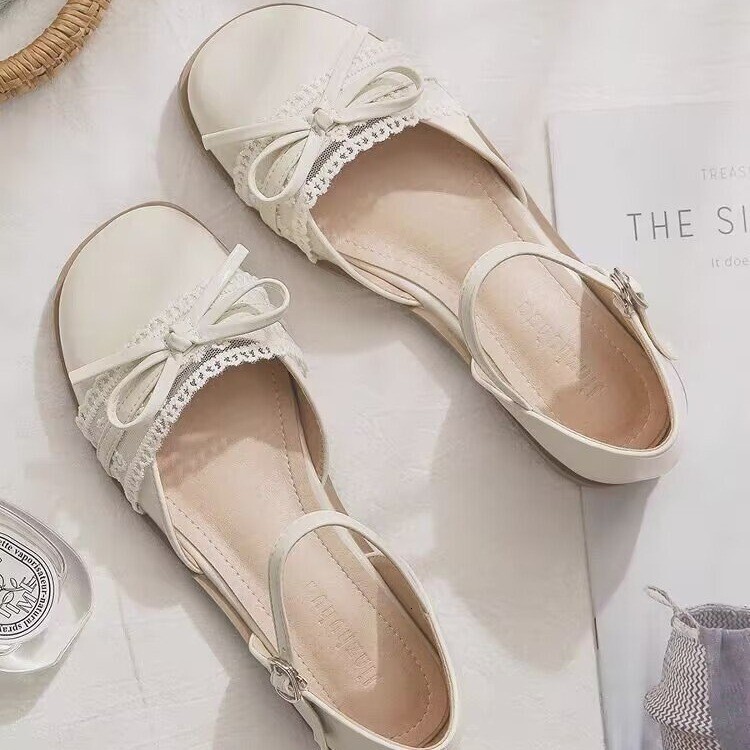 Ddmysports Summer French Stunning Open Toe Sandals For Dresses Fairy Style Hollow Single Shoes New Model Outdoor Shoes