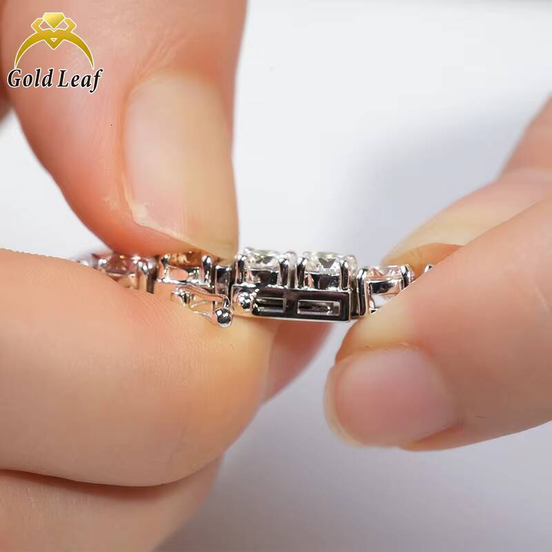 Lab Grown Diamond Tennis Chain Necklace Bracelet CVD IGI Certified Vvs Iced Out 18k 14k 10k Solid Gold Diamond Chain