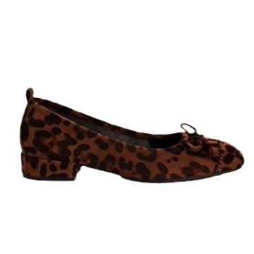 Designer Single with Bowknot 2025 Autumn New Leopard Print Low Work Comfortable Chunky Heel Soft Sole Women's Shoes