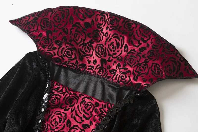 Girls Cosplay Halloween Vampire Devil Dress For Kids Ghost Bride Gothic Costume Vampiran Carnival Outfits Black Red Mesh Clothes Z250725