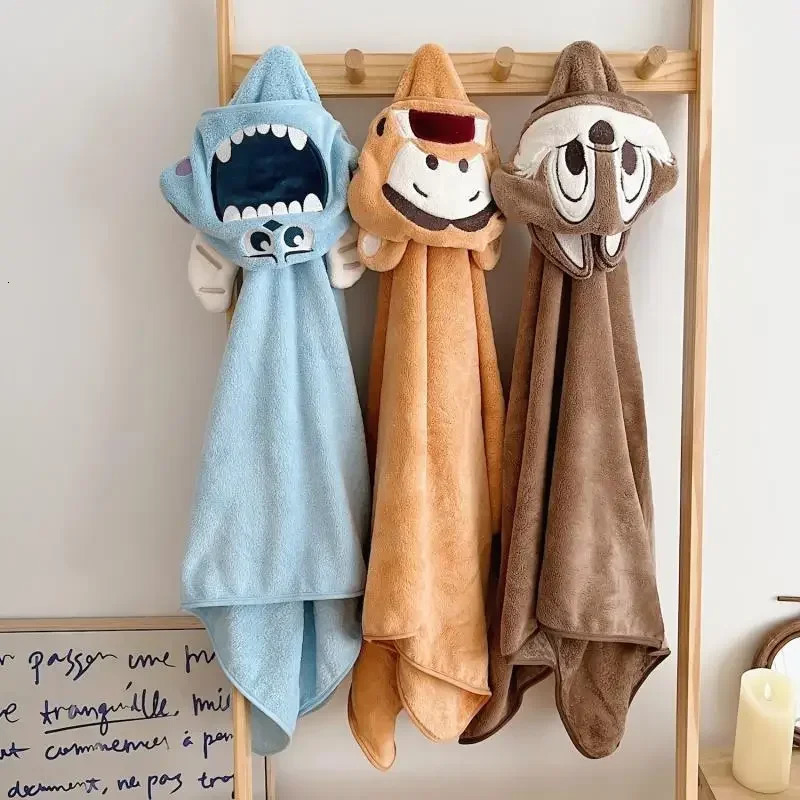 ute Baby Hooded Bath Towel for Children Super Soft Absorbent Bathrobe Cartoon Blanket Chuidry Sleepwear Infant born 250725