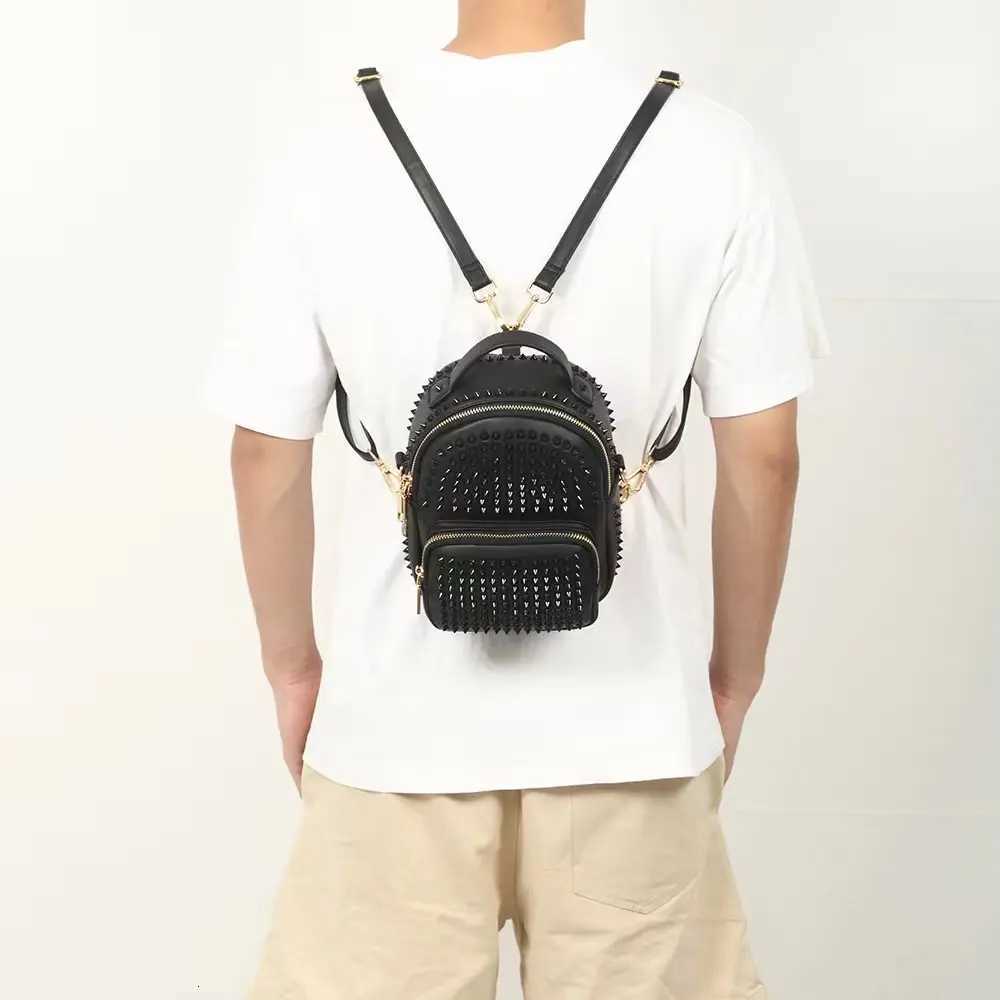 2025 Gothic Stylish Backpack Handbag Punk Stylish With 3 Pocket Mini Backpack For Girls Y250724