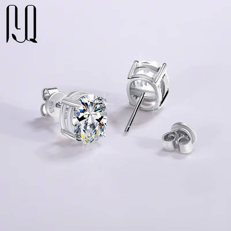 PYQ Multiple Shapes Moissanite Earrings 925 Vintage Sterling Silver Stud Earrings for Women Earing Sets Women Earings
