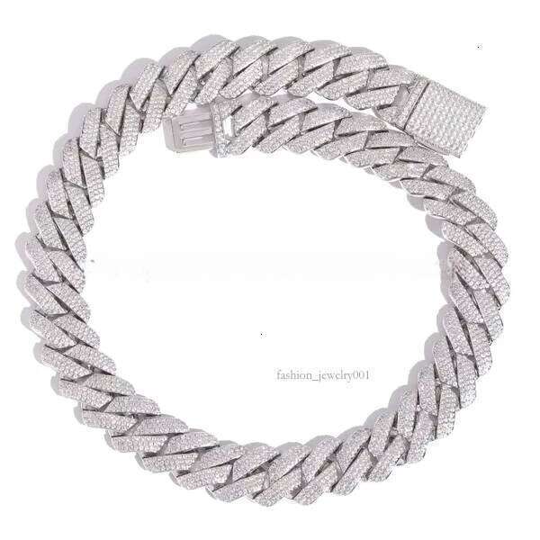 Customized 18 Mm Jewelry Bust Down Moissanite Dias Cuban Link Chain