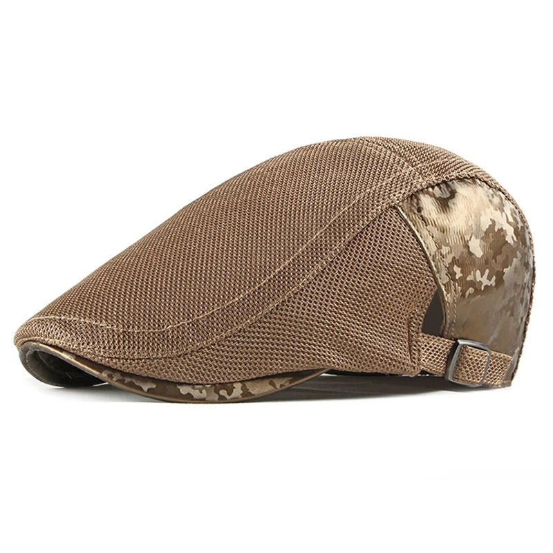 Casual Spring Summer Mesh Berets Hat Women Camouflage sboy Caps Men Visors Cabbie Herringbone Cap Duckbill Ivy Flat Cap 250723