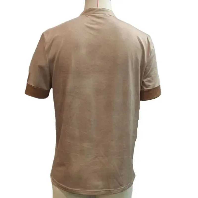 Mens Oversized T-shirt Summer Vintage Casual Lace-up Short-sleeved Tee Business Casual Mens Clothing Soft T-shirt Top Y2K Y250724