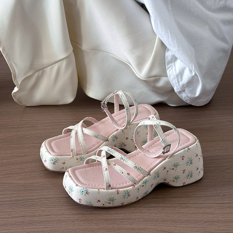 Ddmysports Platform Wedge Sandals For Women New Summer Outdoor Wear Small Height Increasing One Strap Open Toe Roman Shoes Outdoor Shoes