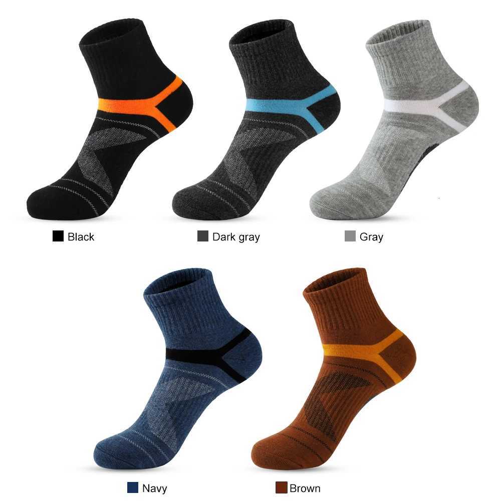 High Quality 5 Pairs / Lot Combed Cotton Mens Socks New Casual Breathable Active Socks Men Cycling Socks EU Plus Size 38-45 X250725