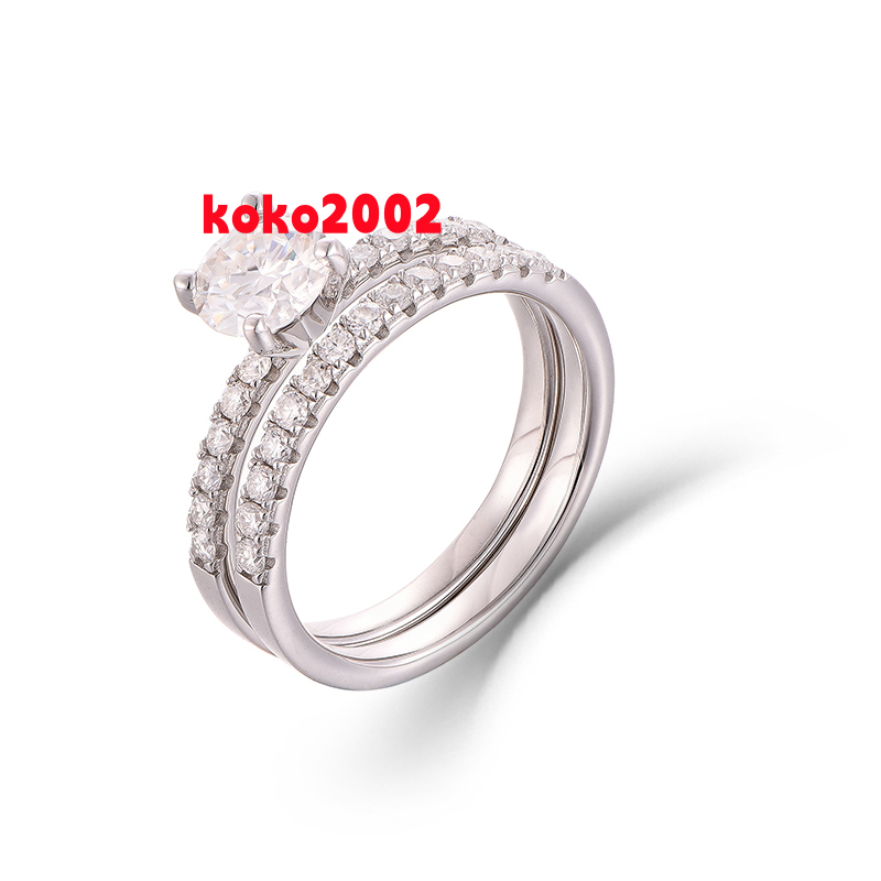 Luxury Jewelry Women Wedding Moissanite Rings Stacking Sterling Silver 925 Woman Rings Customizable Wholesale by Name