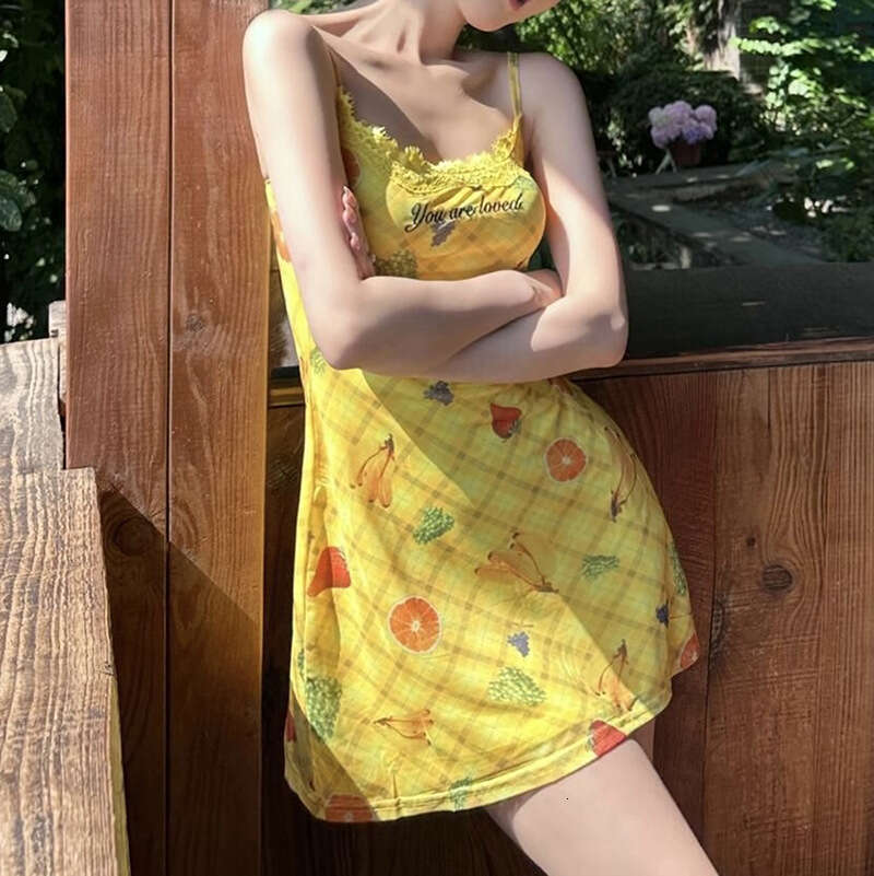 2025 Summer New Street Fashion Printed Sexy Strap Waist-Cinching Dress for Women 39e